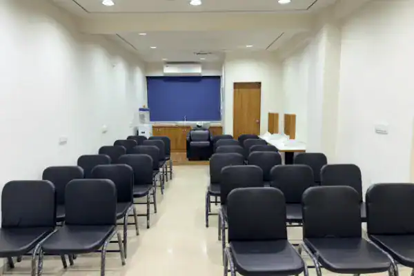 Modern training studio setup for beauty workshops and classes